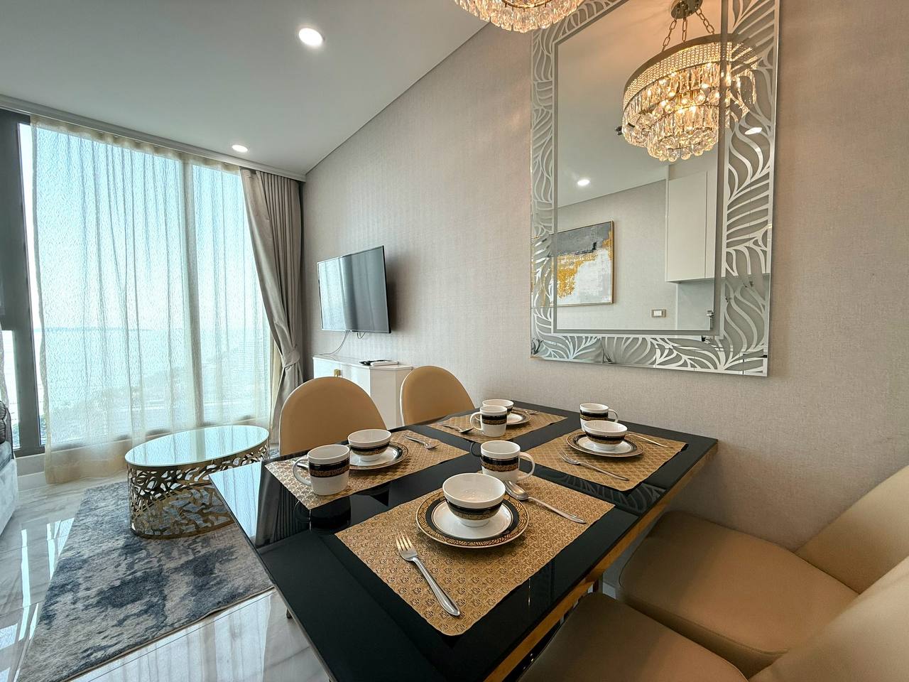 Апартаменты Copacabana, 1 спальня, 35 м², угловой вид на море