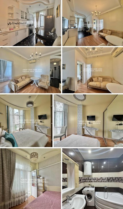 2-bedroom apartment, 58m2, Inasaridze 15, 3 minutes to beach, 600 USD/month