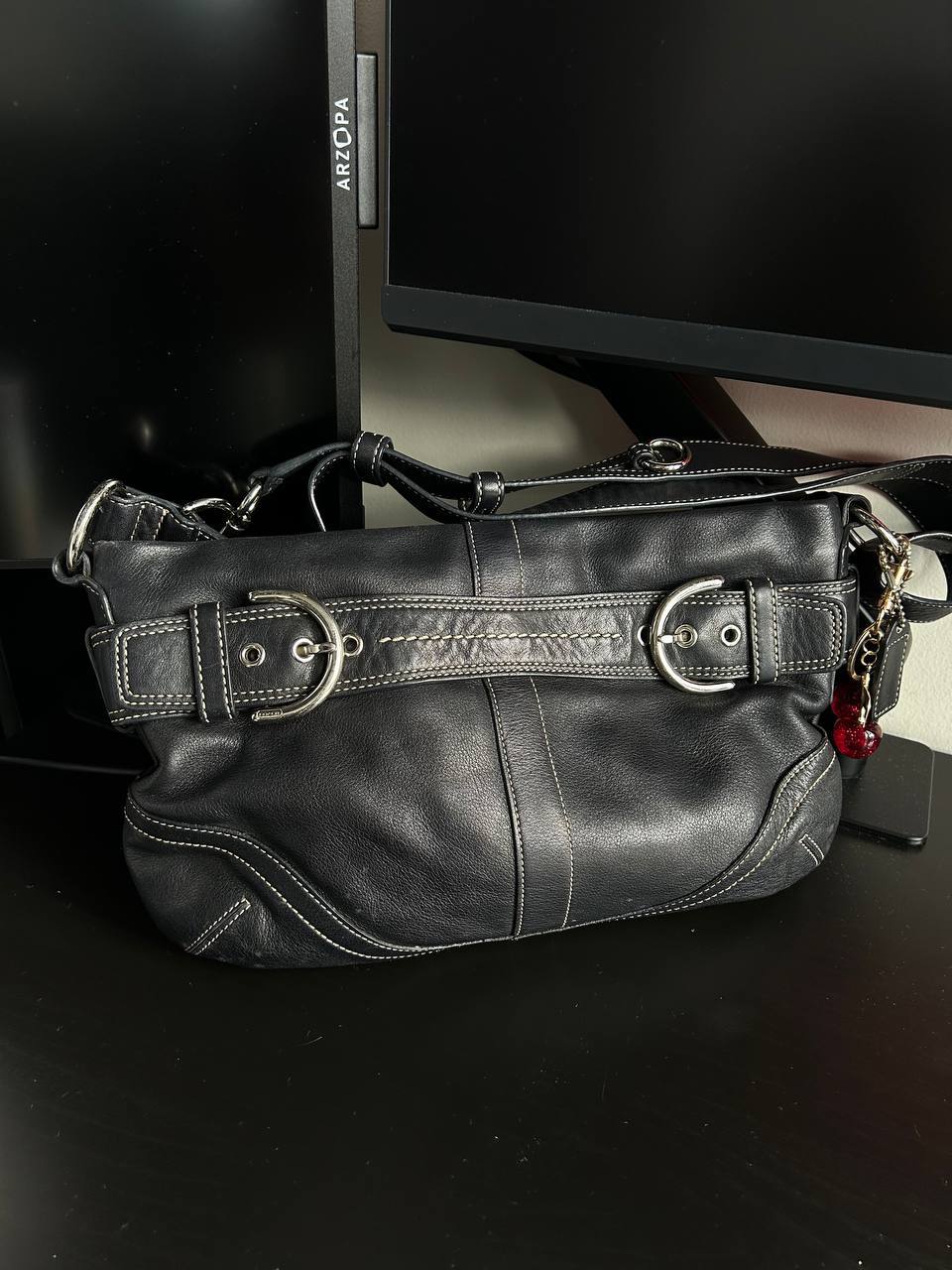 Винтажная сумка Coach Soho 9412 из телячьей кожи с регулируемым ремешком