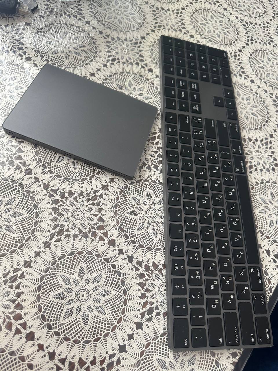 Комплект Apple Magic Keyboard + Magic Trackpad черные с NumPad