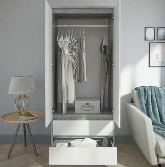 JYSK wardrobe cabinet, assembled, for sale