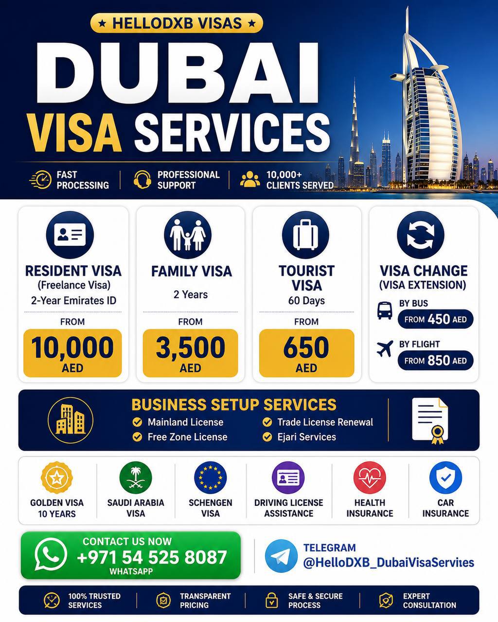 Dubai Visa & Business Services — Визы, бизнес-лицензии, страховка