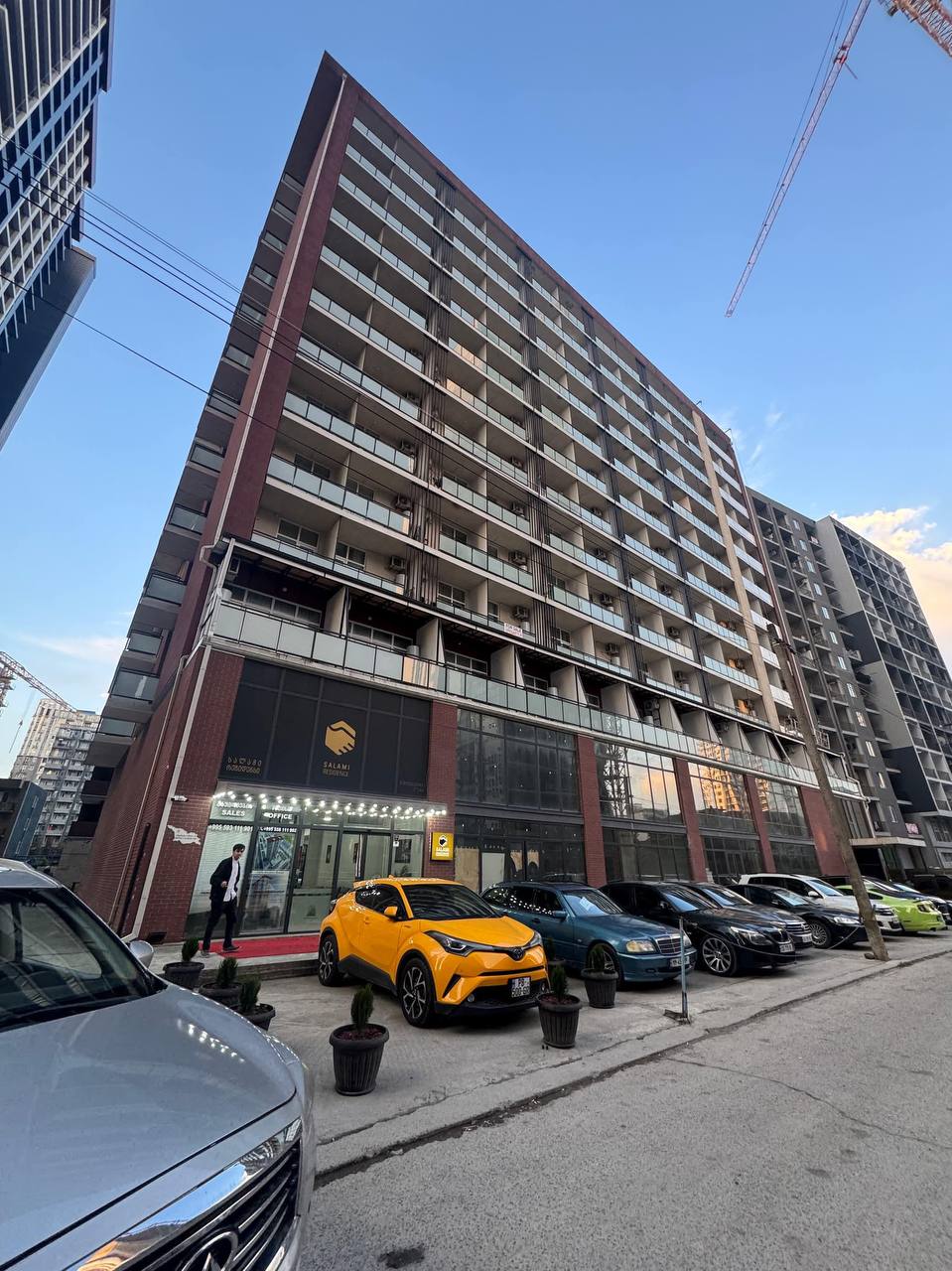 Studio 30m² Salami Residence new building, 6th floor, parking, large balcony