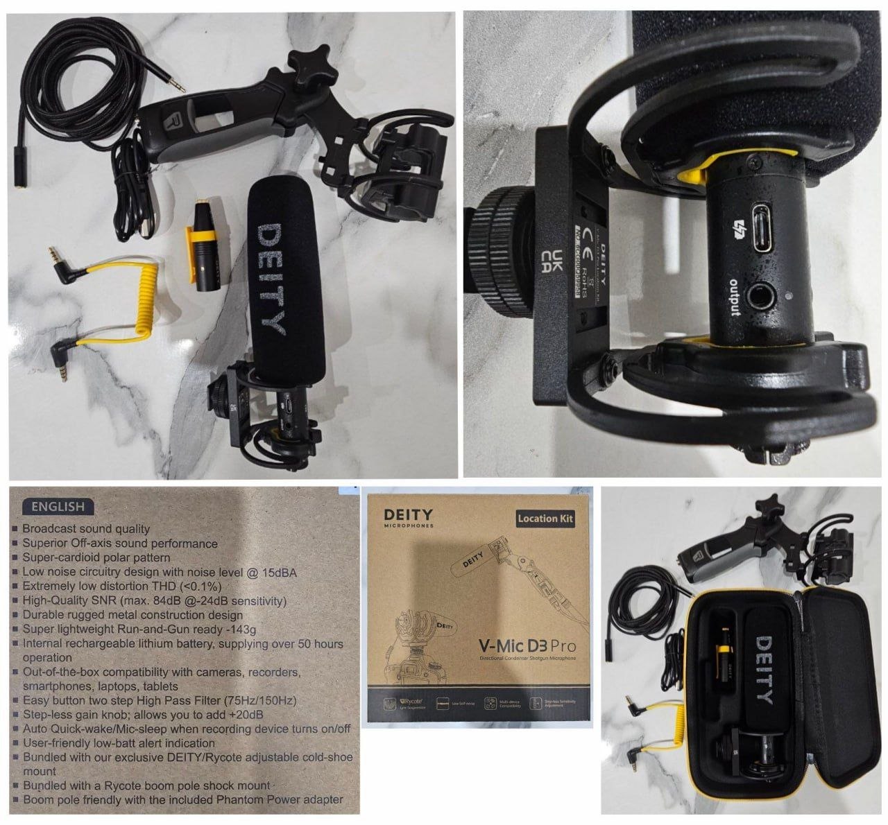 Продам профессиональный накамерный микрофон-пушка DEITY D3 PRO