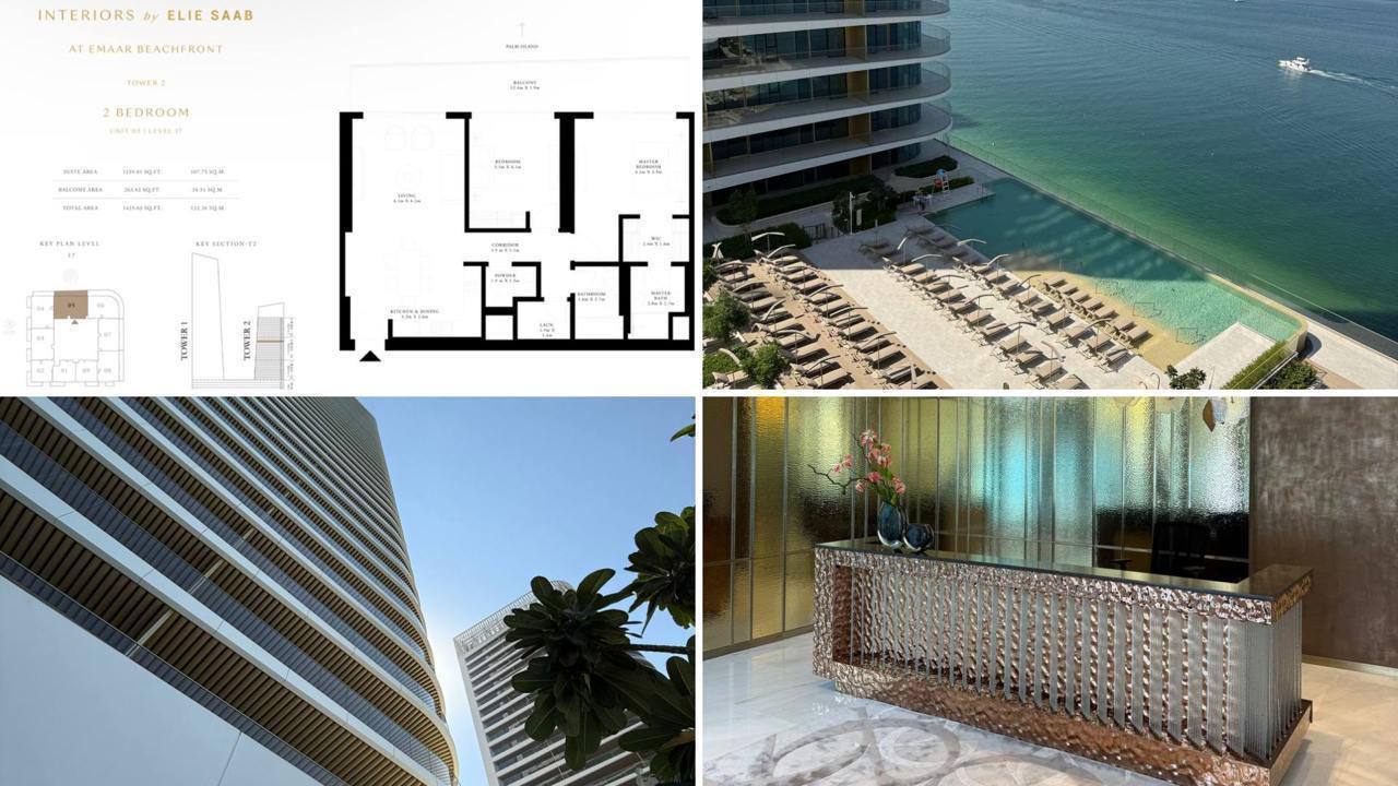 Sale — 2-bedroom apartment, Grand Bleu Tower Tower 2, 132.71 sqm, 3 bathrooms, high floor, Palm view, vacant 💰 8,000,000 AED 📍 Dubai #Sale #Apartment #Dubai