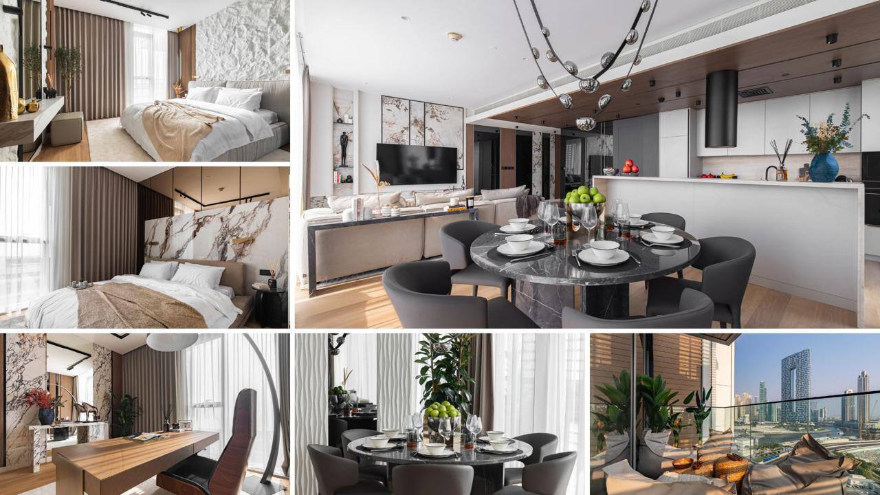 Sale — 3-bedroom + maid room, Bluewaters Residences Building 6, 2042 sqft, high floor, sea and sunset view, fully renovated, furnished 💰 13,100,000 AED 📍 Dubai #Sale #Apartment #Dubai