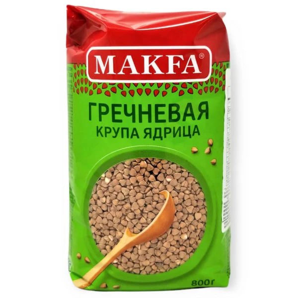 Гречневая крупа MAKFA 800г, натуральная, высокого качества для гарниров и домашних блюд
