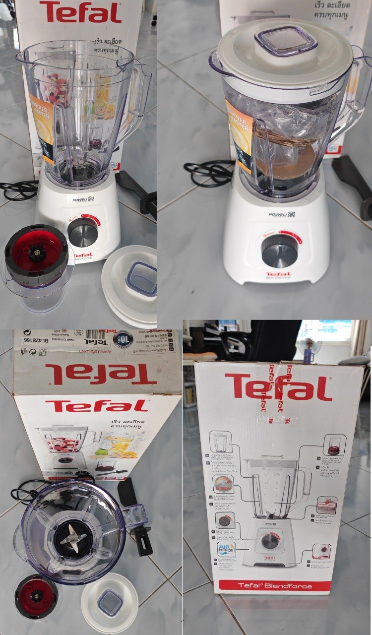 Tefal Blendforce блендер новый 600W, 2л, полный комплект аксессуаров, 1000 батт