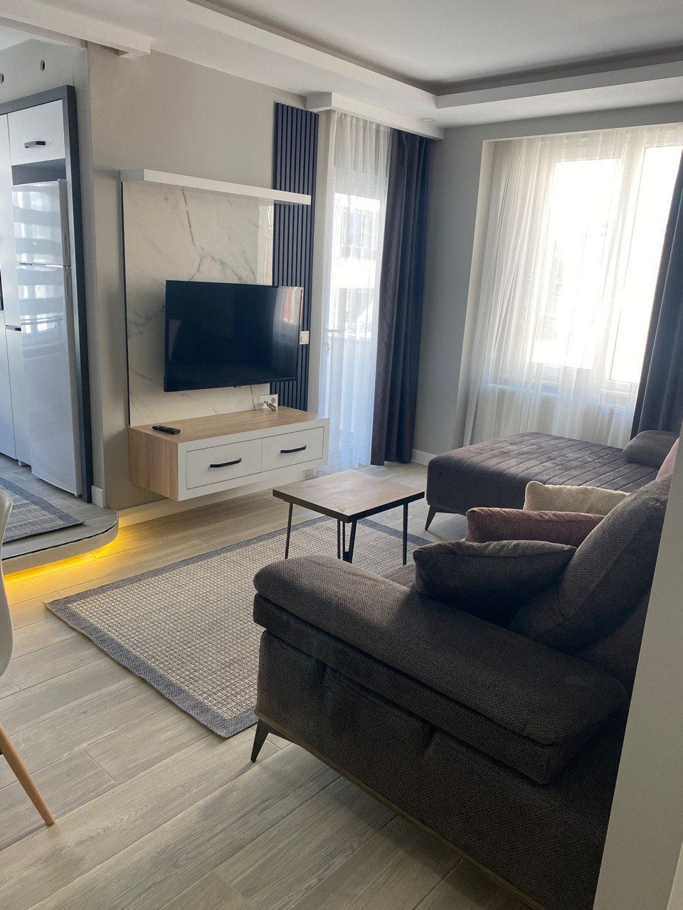 Квартира 1+1 в Арапсую, Аланья, 600м до моря, новый ремонт, 600€ месяц или 40€ сутки