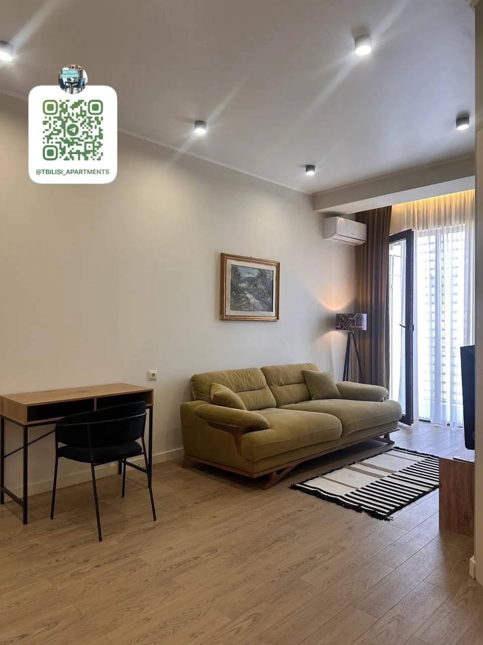 2-room apartment, 1 bedroom, 50 sqm, 8th floor, studio kitchen, balcony, near Delisi metro