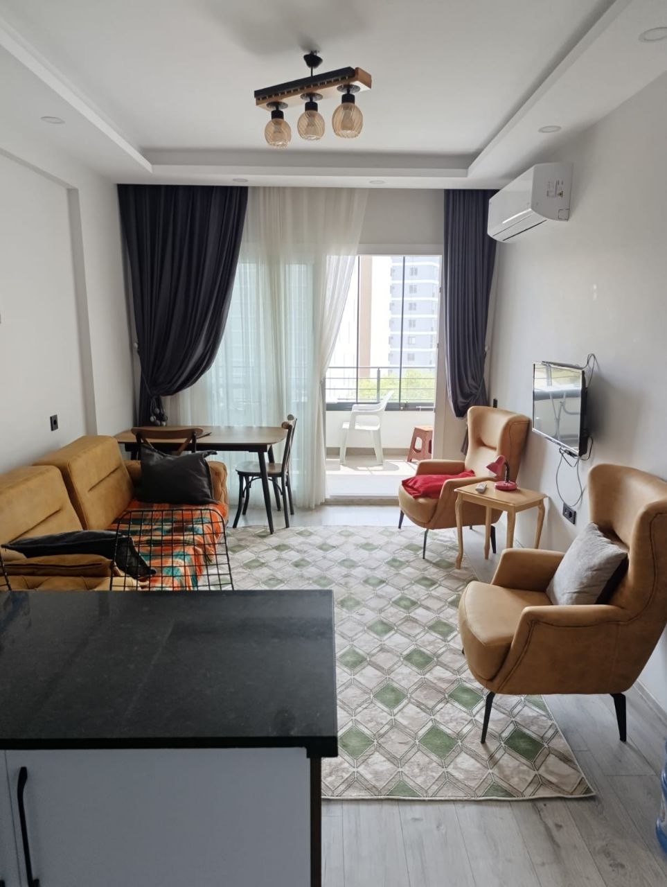 Сдаётся квартира 1+1 в районе Томюк, Алания, бассейн, сауна, 300м до моря, от 350€/месяц