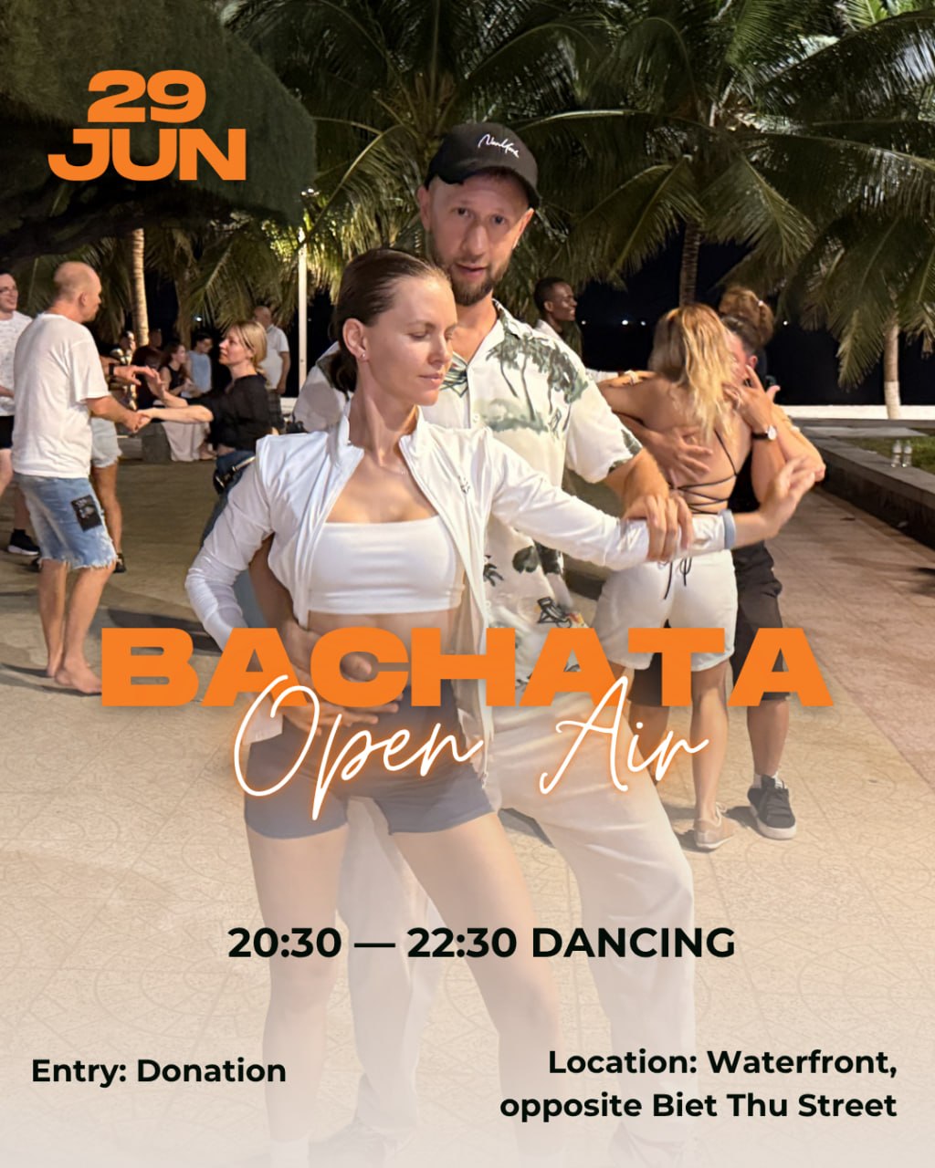 Вечер бачаты на открытом воздухе, набережная Нячанга, 29 июня, 20:30-22:30