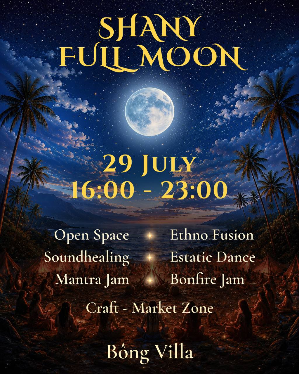Мероприятие — SHANY FULL MOON в Bong Villa