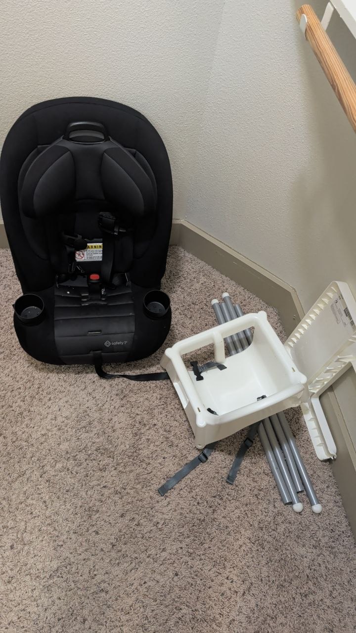 TCL TV 140cm, IKEA chairs, car seat and high chair for sale - excellent condition, 50% discount