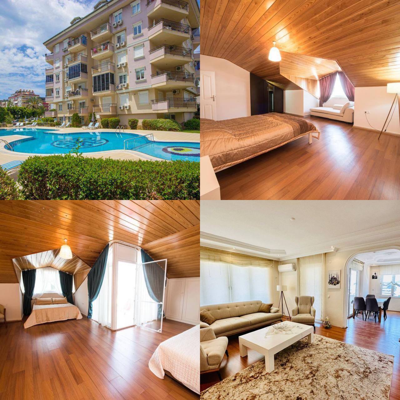 Сдача — Дуплекс 4+1 в «Oba Saray 4 Sitesi», Оба, Алания, под ВНЖ