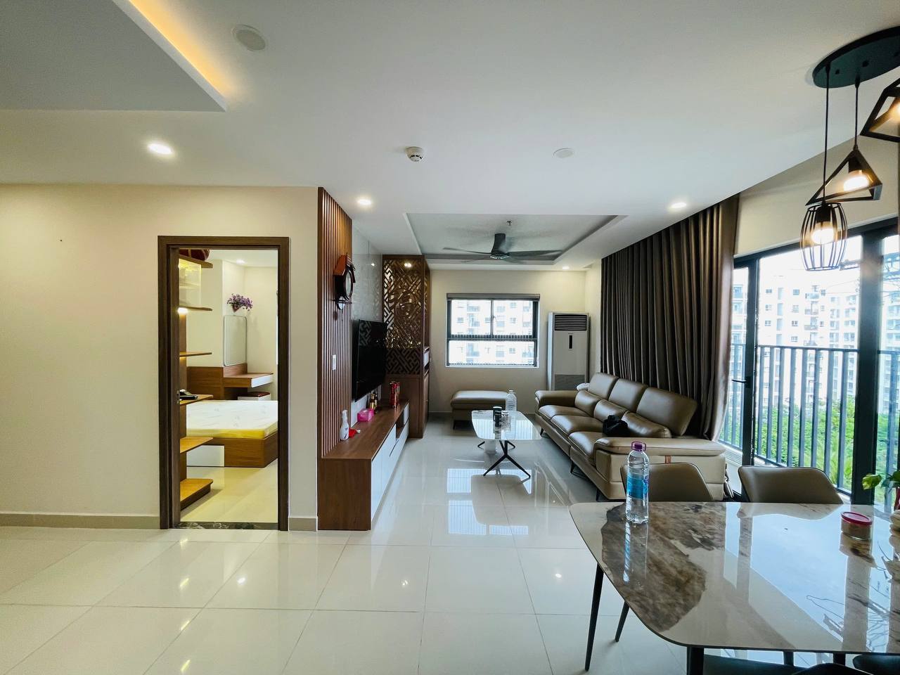 93m² furnished 3-bed apartment with 2 balconies, CT9 — 20 million VND/month