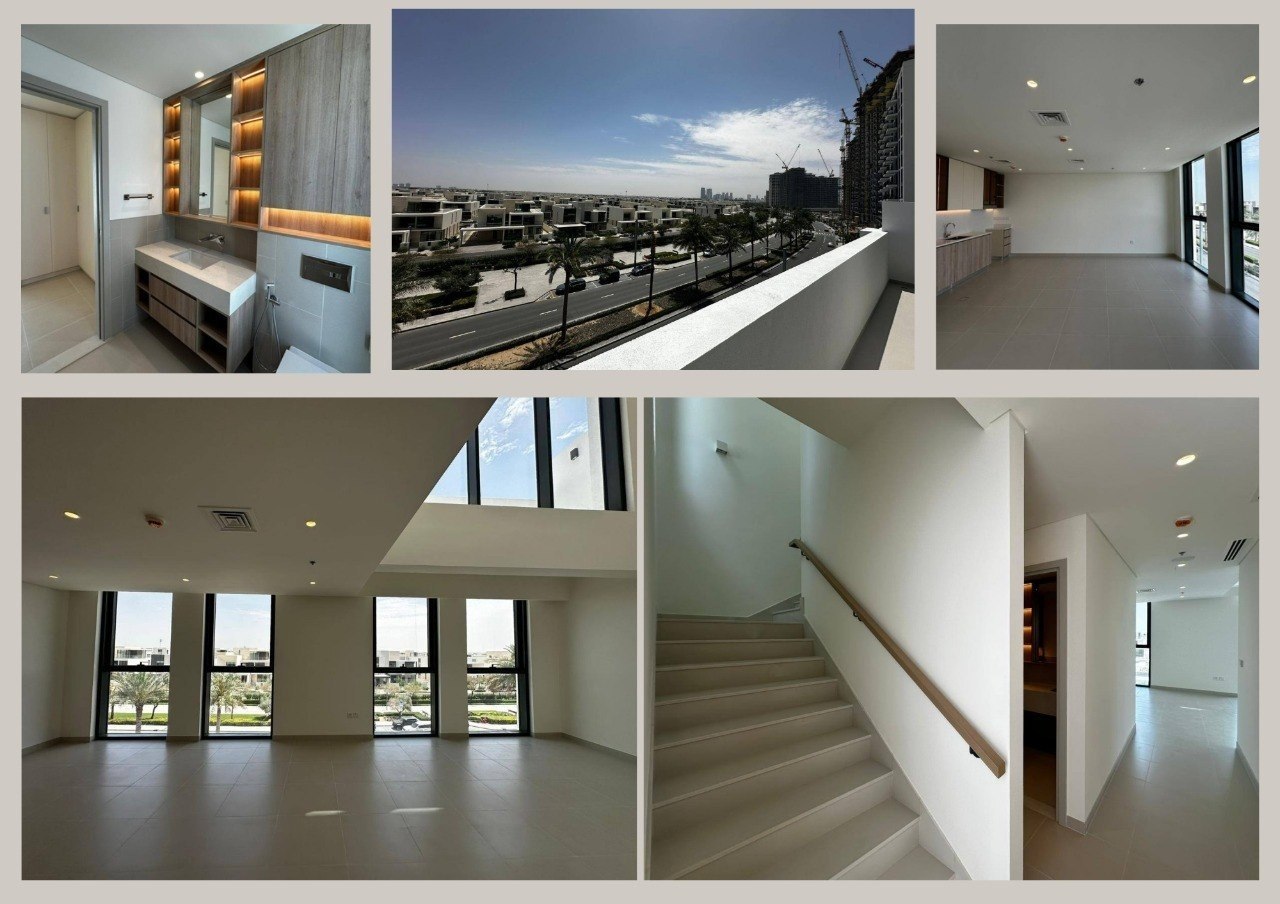 1BR duplex, Lime Gardens, Dubai Hills, 1,610.60 sqft, 7m ceilings, villa view, ready