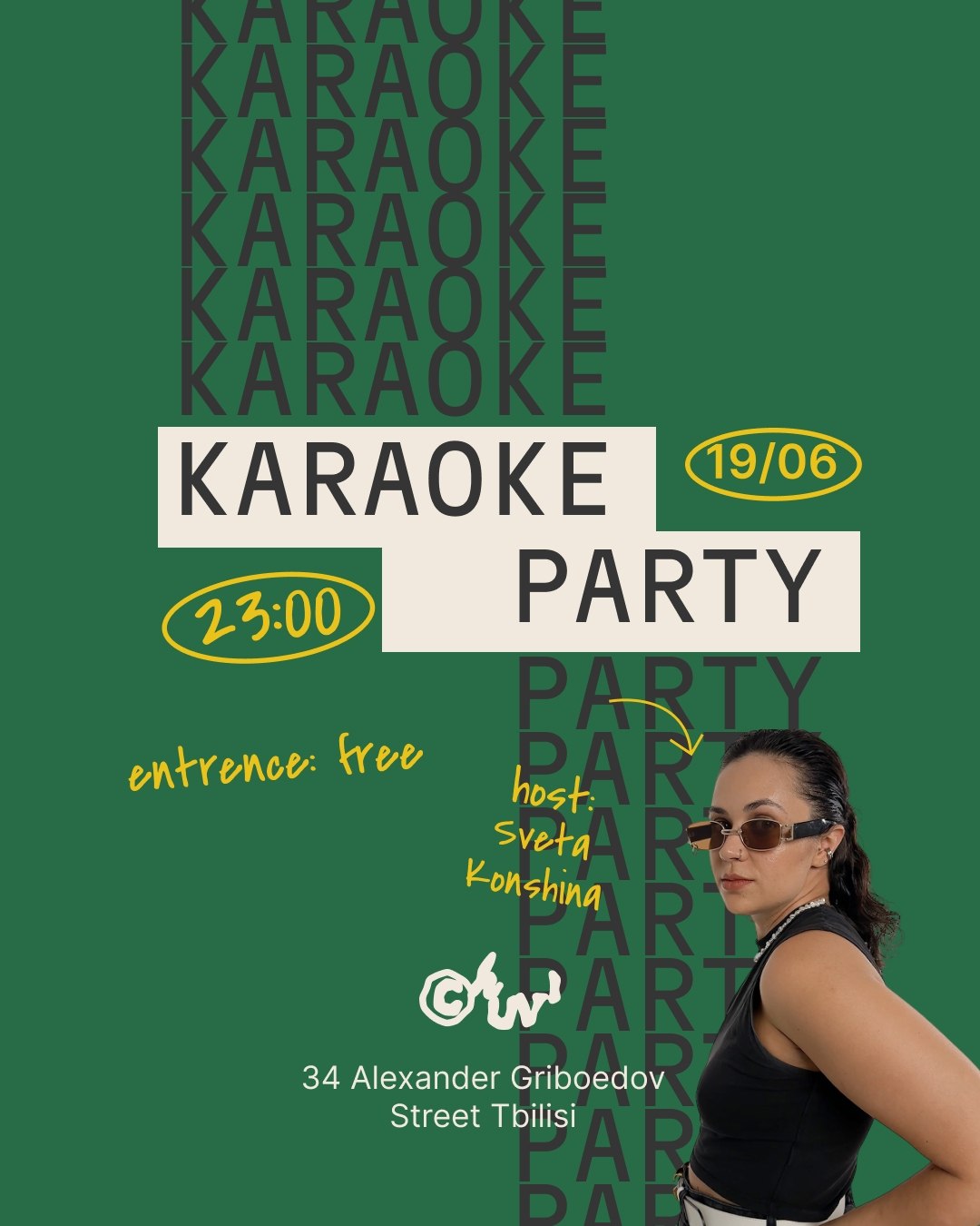 Karaoke party, June 19-20, 11pm start, free entry at Chuvi.