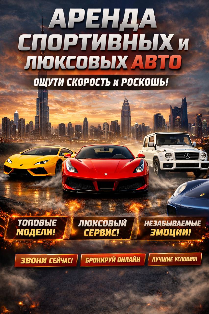 Аренда премиум-класса и спортивных автомобилей в Дубае - Ferrari, Lamborghini, G-Class и другие