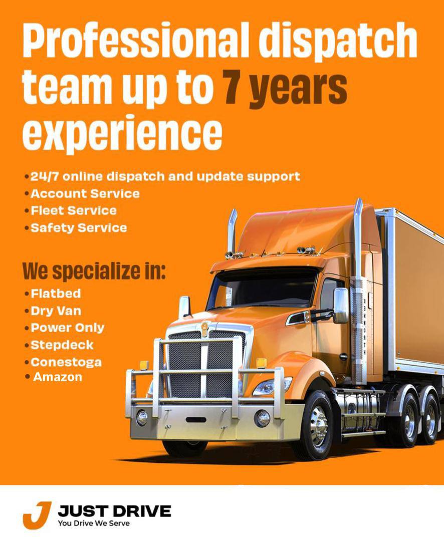 Dispatching services for freight - DAT and Amazon, includes safety and accounting support